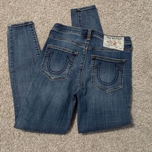 True Religion Women's Dark Blue Skinny Jeans